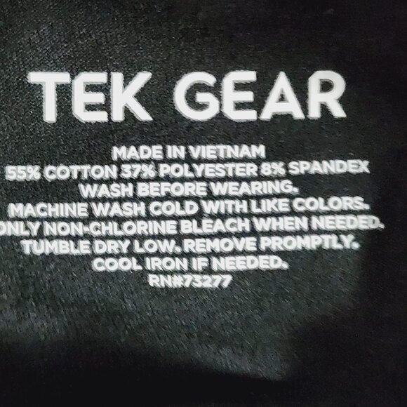 Tek Gear Essential Gear Black Mid Rise Wicking Drawcord Waist Workout Short Sz S - Picture 16 of 16